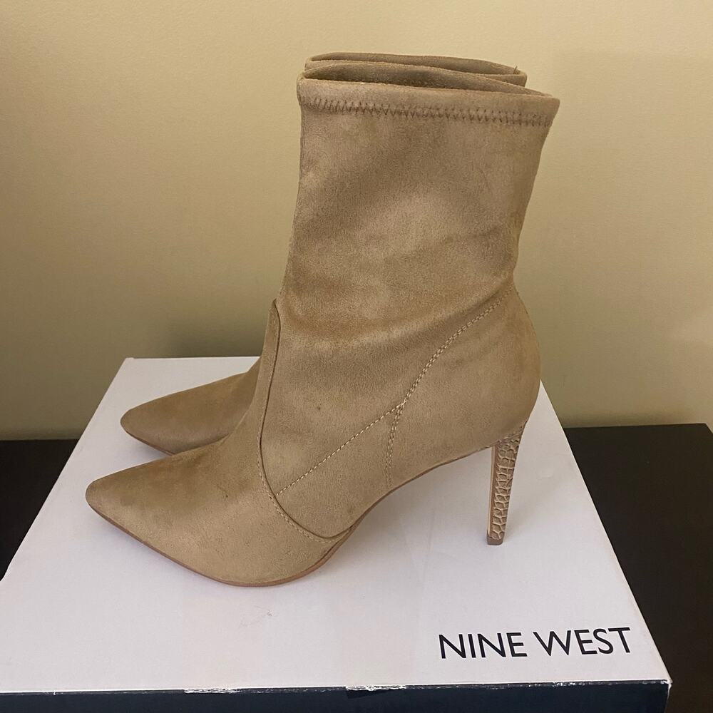 Nine West Women's Reves Ankle Boot 8.5 Tan